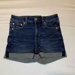 American eagle outfitters Jean shorts dark wash size 4 high rise midi NWT